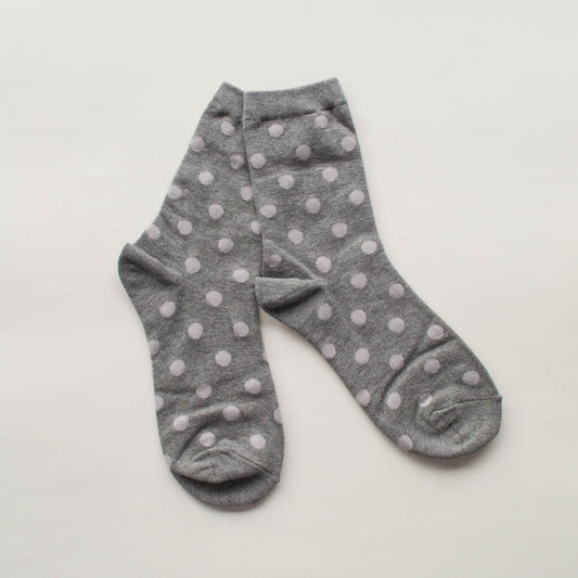 Polka Dots Casual Socks - Grey