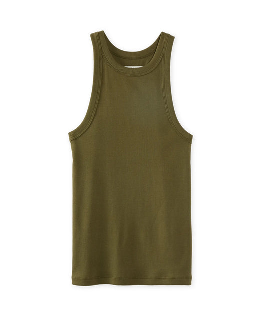 Outerknown Sojourn Ribbed Tank Olive Night