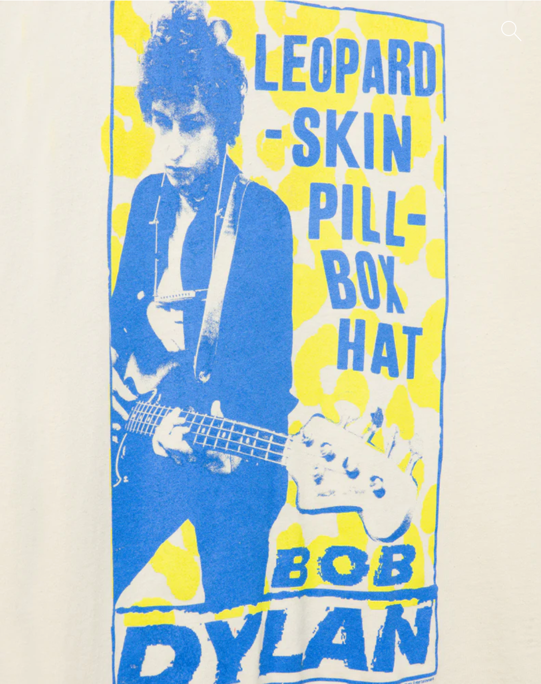 Junkfood-Clothing-Bob-Dylan-Leopard-Skin-Pill-Box-Hat-Tee-Graphic