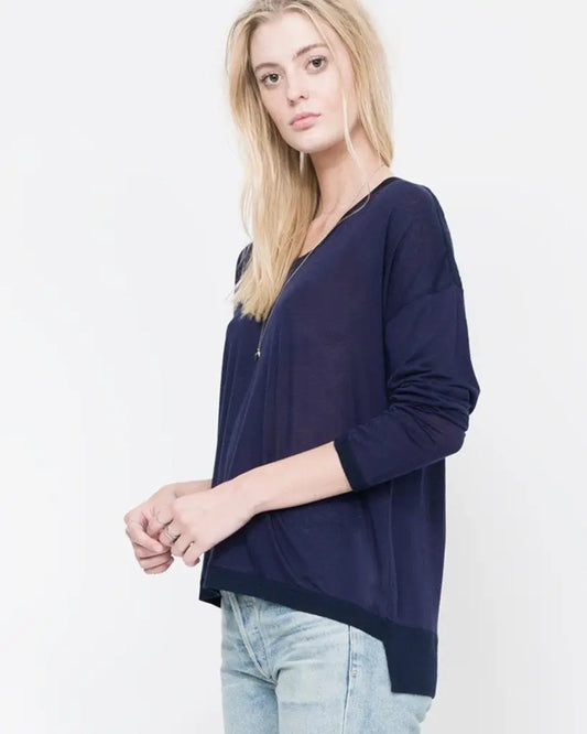 Alma Whisper Weight Cashmere Top