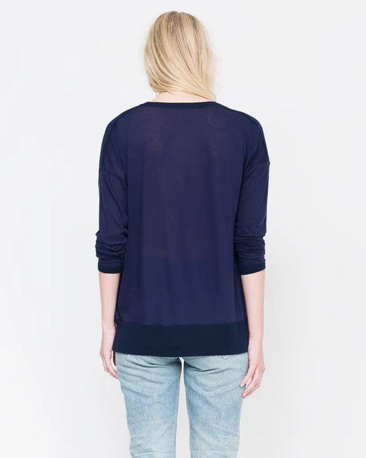 Alma Whisper Weight Cashmere Top - Back
