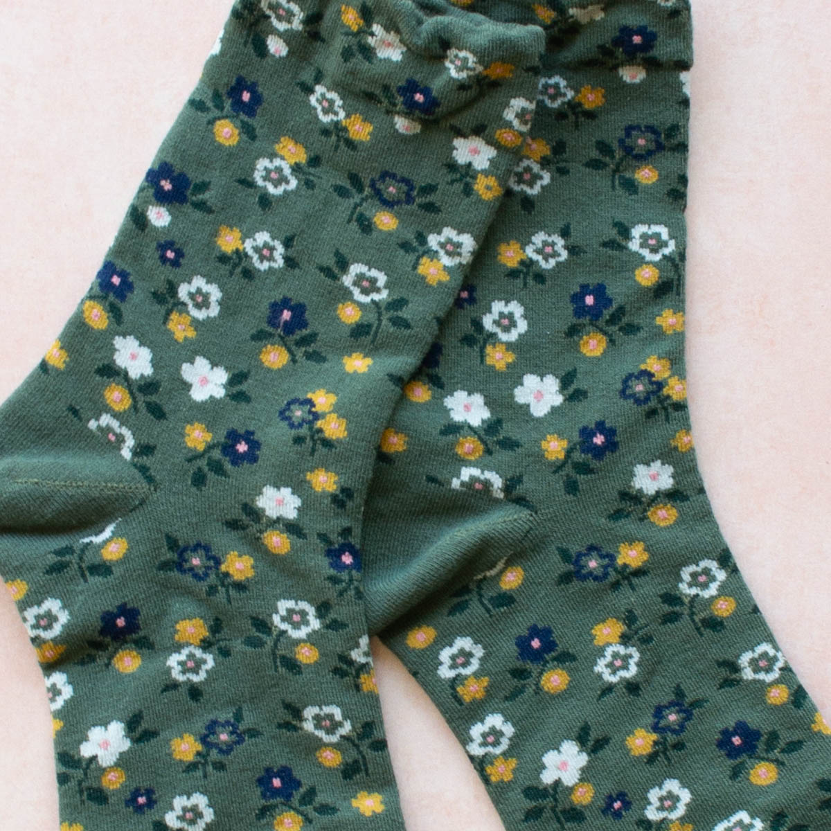 Tiepology Garden Flower Socks - Green - CU
