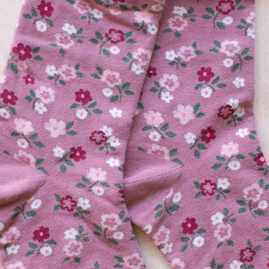 Tiepology Garden Flower Socks - Pink - Detail