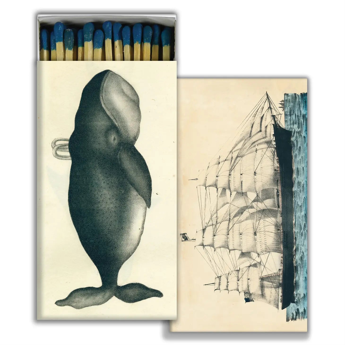HomArt-Nautical-Whale-Ship-Match-Book