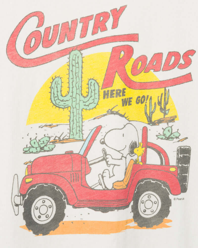 Snoopy Country Roads Vintage Tee - Close
