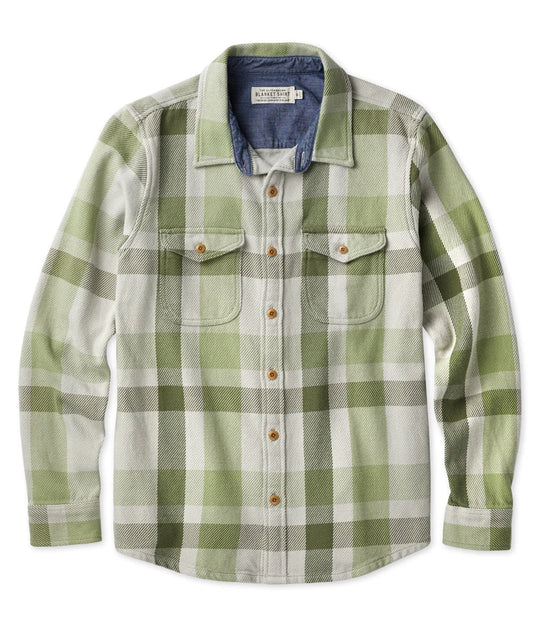 Outerknown Blanket Shirt in Fen Sage Plaid