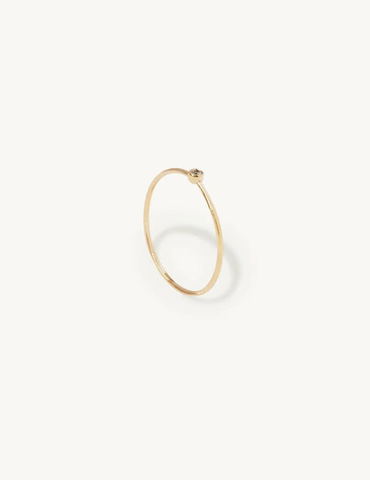 One Diamond Orbit Ring by Sophie Ratner