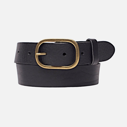Amsterdam Heritage Marin Black Leather Belt