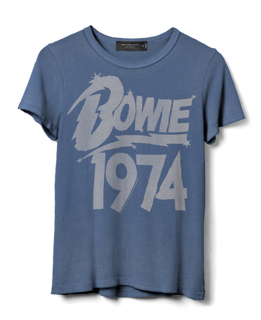 Junk Food Clothing Bowie 1974 Tour Tee in Blue