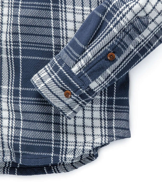 Outerknown - Blanket Shirt in Blue - Close