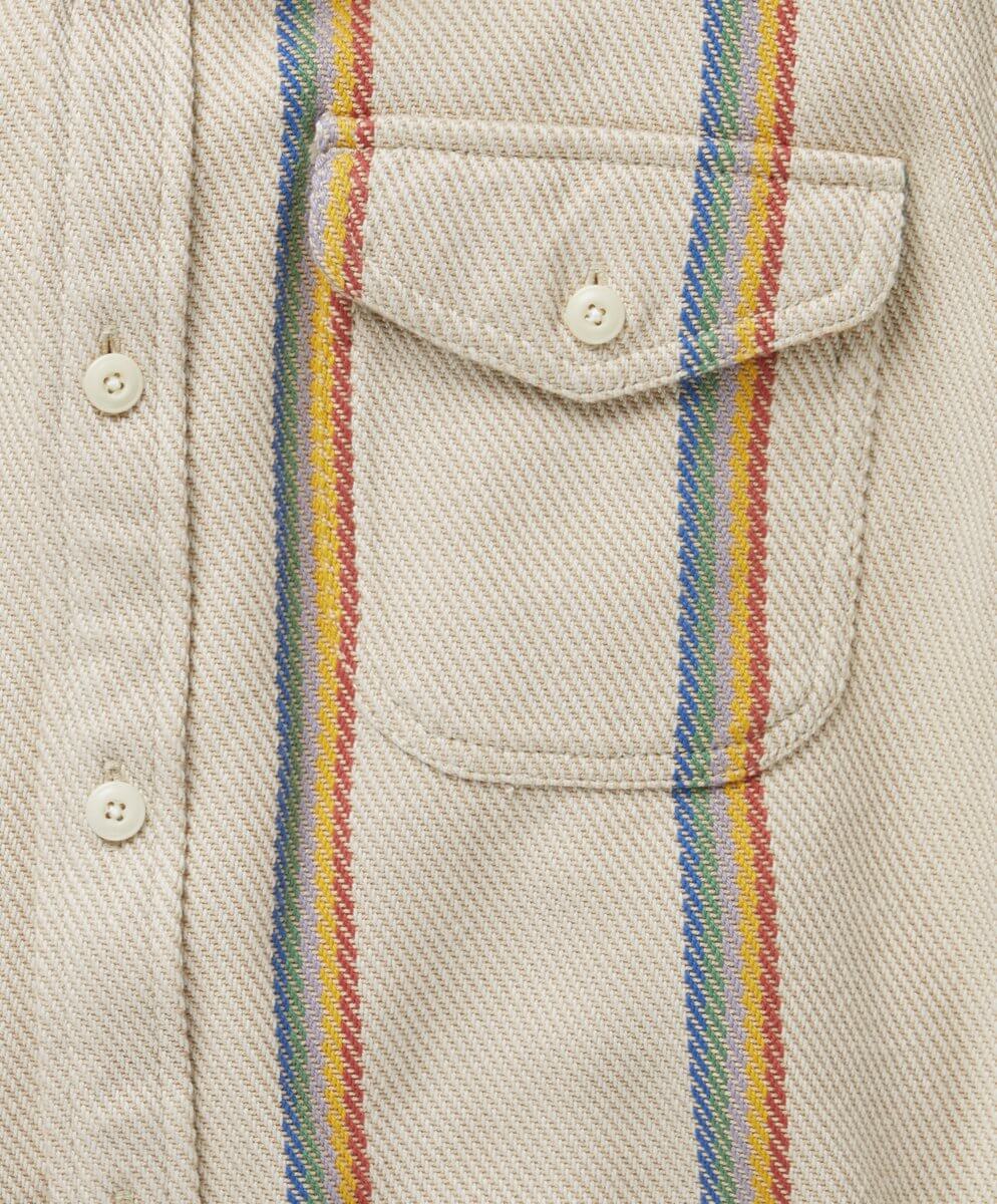 Outerknown Blanket Shirt Wheat - Close 2