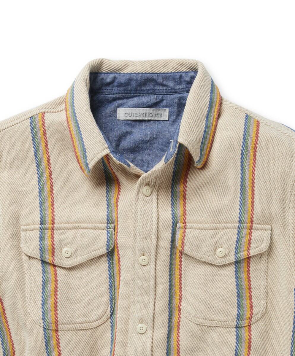 Outerknown Blanket Shirt Wheat - Close