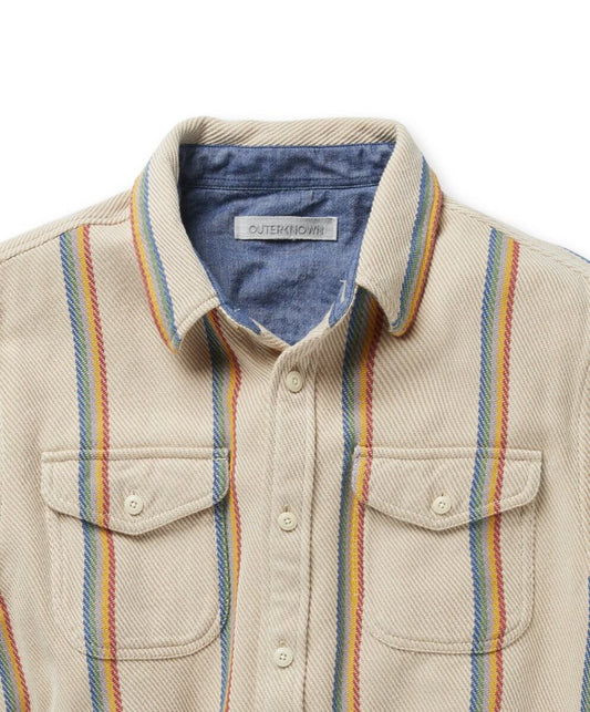 Outerknown Blanket Shirt Wheat - Close