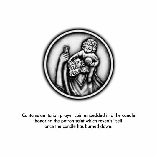 Saint Christopher Candle - Coin