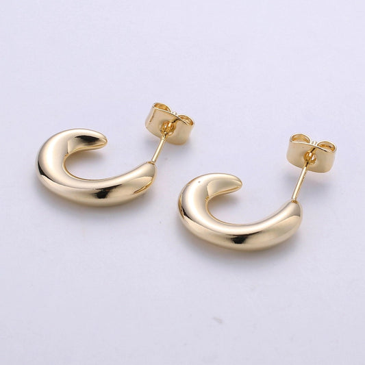 Santa Barara Lifestyle Jewelry Hendry's Hoop Earrings in Gold