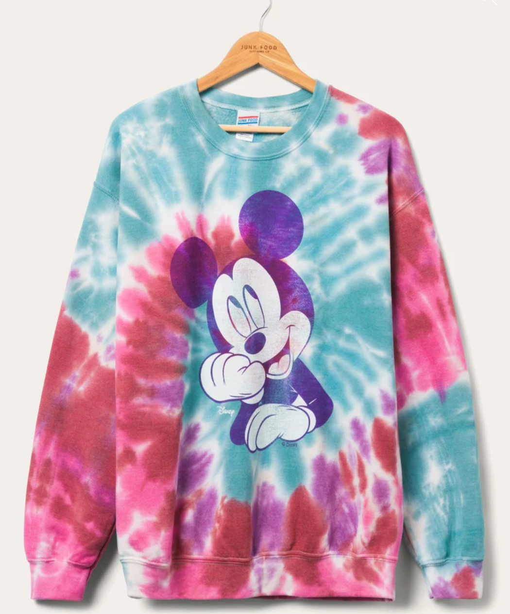 Junk Food Micky Mouse Tie Dye Sweatshirt
