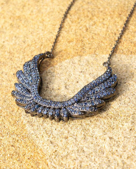 Double Wing Sapphire Necklace