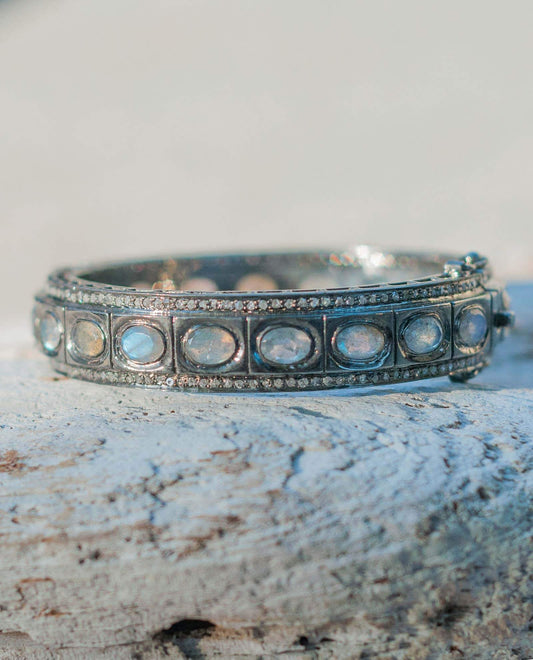 Labradorite Diamond Bracelet